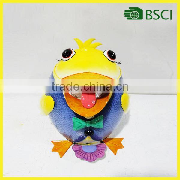 YS14002 Metal home decoration duck garden bin trash can