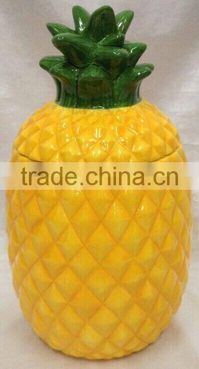 ceramic pineapple cookie jar