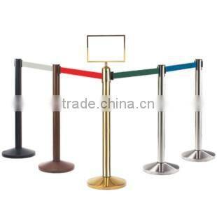 LG-K stainless steel retractable belt stanchion