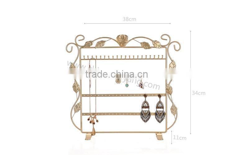 Metal jewelry display stand flower earrings and necklace display