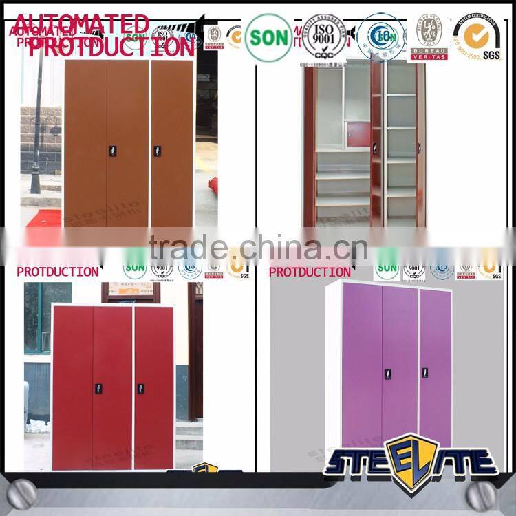 Henan Steelite 3 door metal wardrobe godrej almirah designs with price