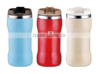 350ml/400ml/450ml stainless steel Inner plastic outer steel double layer cup