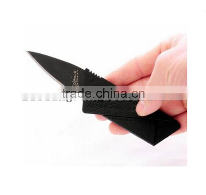 Special gift for men stainless steel with metal handle portable survival blade wallet foldable credit card knife