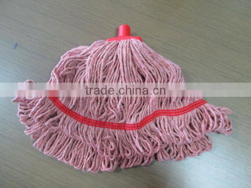 Quick easy change wet mop head wet mop refill loop end