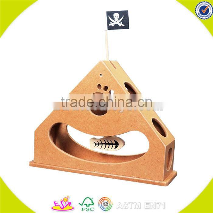 Wholesale beautiful toddler wooden doll bed toy pink best selling wooden doll bed toy W06E010