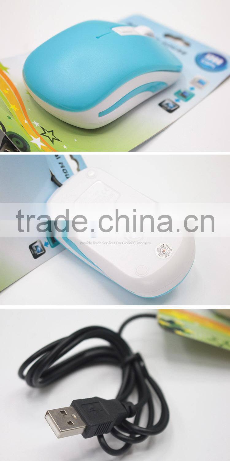 Light Blue Computer Accessory Wired Mouse