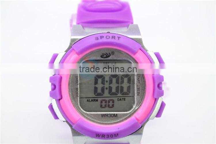 Purple women digital sport watch