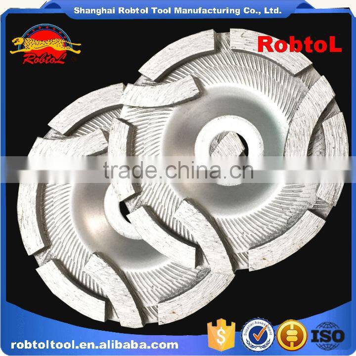 92mm flower type segment diamond grinding wheel abrasive polishing disc for concrete granite marble double cup wheel
