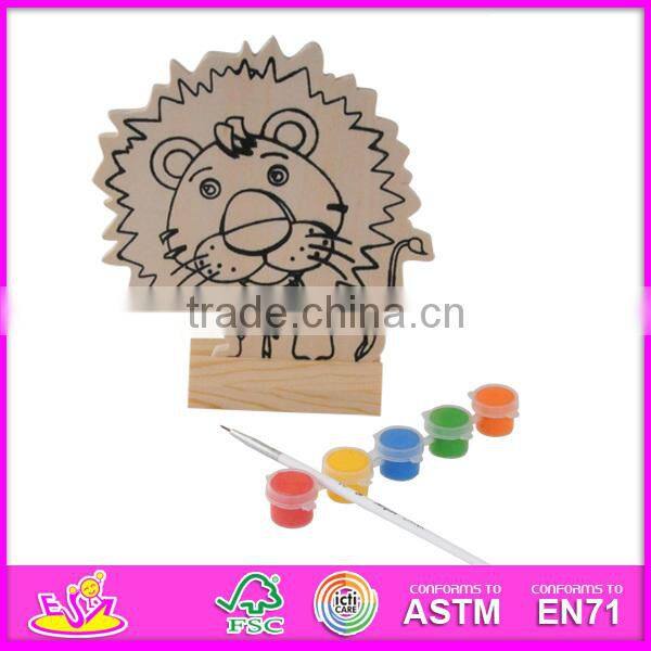 2015 Interesting wood paint toy kids toy,DIY wooden toy paint toy for children,Educational toy wooden paint for baby W03A054-x