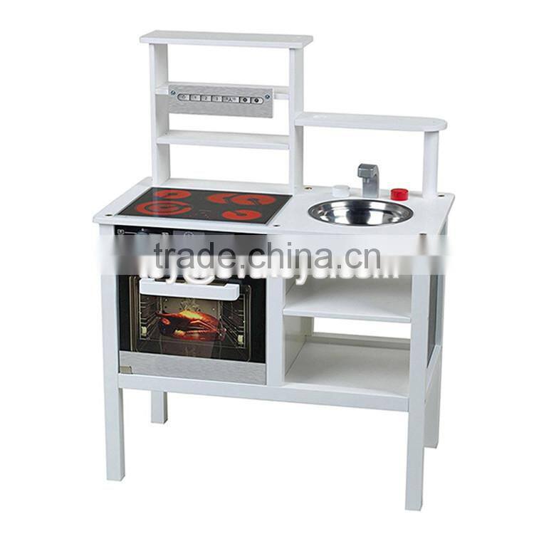 New design children pretend play kitchen wooden kids cooking toys W10C283