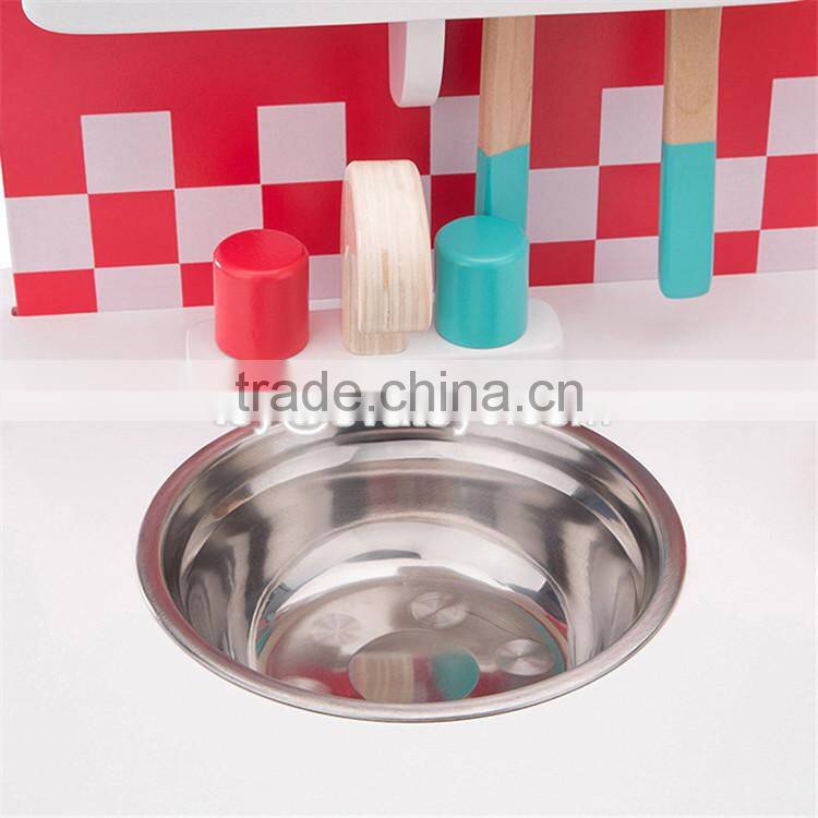 New design children play kitchen set wooden pretend play toys for kids W10C285