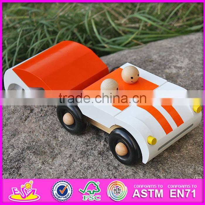 2016 new design kids funny wooden toy cars for boys W04A325