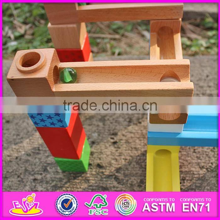 2016 new design building blocks funny children wooden marble run toys W13A126
