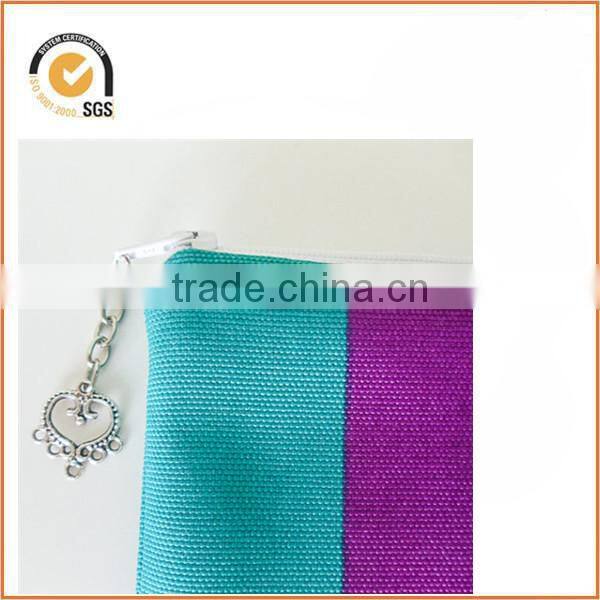 Canvas Pencil Case Zipper Pouch - Lime Green with Brown Flowers, Lime Green Zipper By Chiqun Dongguan CQ-H01085