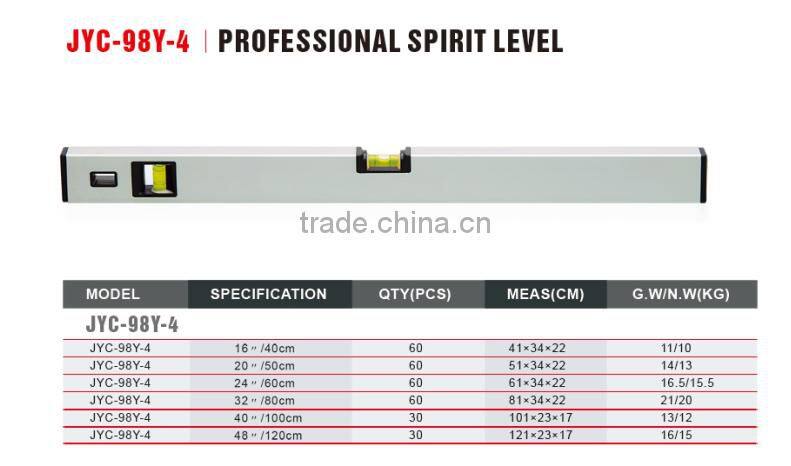 Silver Surface 40CM-200CM Adjustable angle level Aluminium Spirit Level