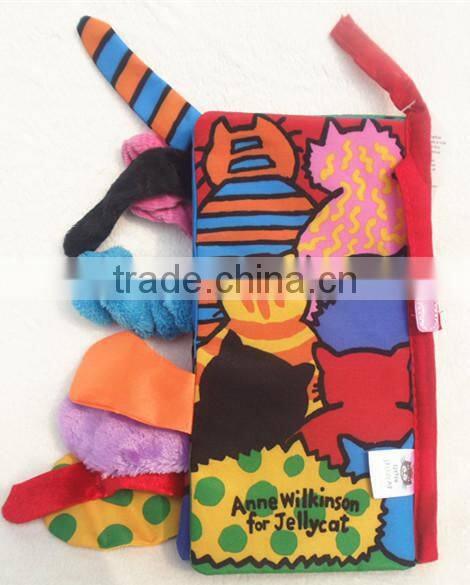Soft Safety Kitty Tails Cloth Book Infant Educational Early Unfolding Developmental Baby Toy