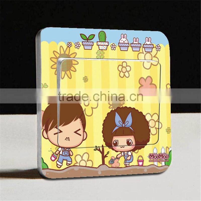 Fashion decorative wall sticker , waterproof bedroom switch stick