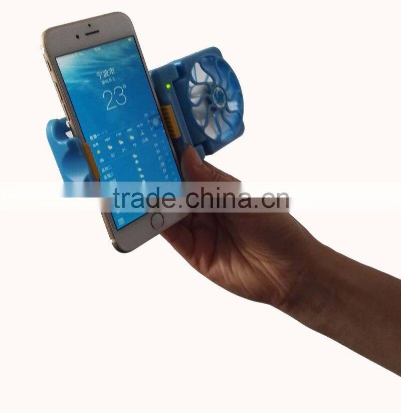 Portable USB Rechargeable mini fan with mobile holder