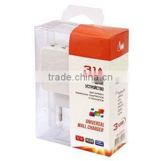 Customized EU Plug 5V 3.1A 3 USB charger