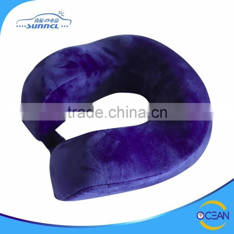 Classic Design High Quality U Shape Memory Foam Travel Neck Pillow Covered by Velvet