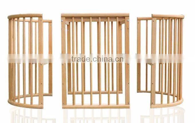 solid beech wood round cot wholesale baby cribs full size bed