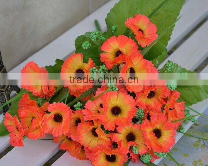 2014 mini rose stye flower, artificial silk flower bouquet