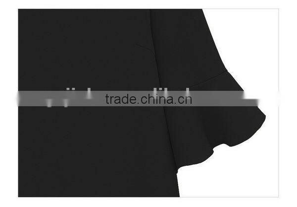 XXXL 4XL 5XL Plus Size Women Clothing Flare Sleeve Feminine Chiffon Blouse Korean Fashion blusa feminina 2015 Summer Black Red