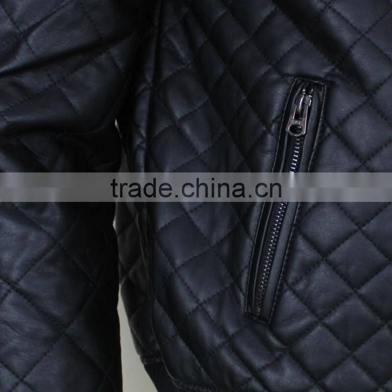 Slim Fit Men Fashion PU Leather Jacket