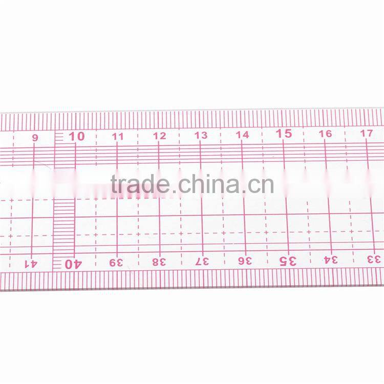Kearing 5*50cm length flexible sandwich line plastic grading ruler for sewing design# 8002