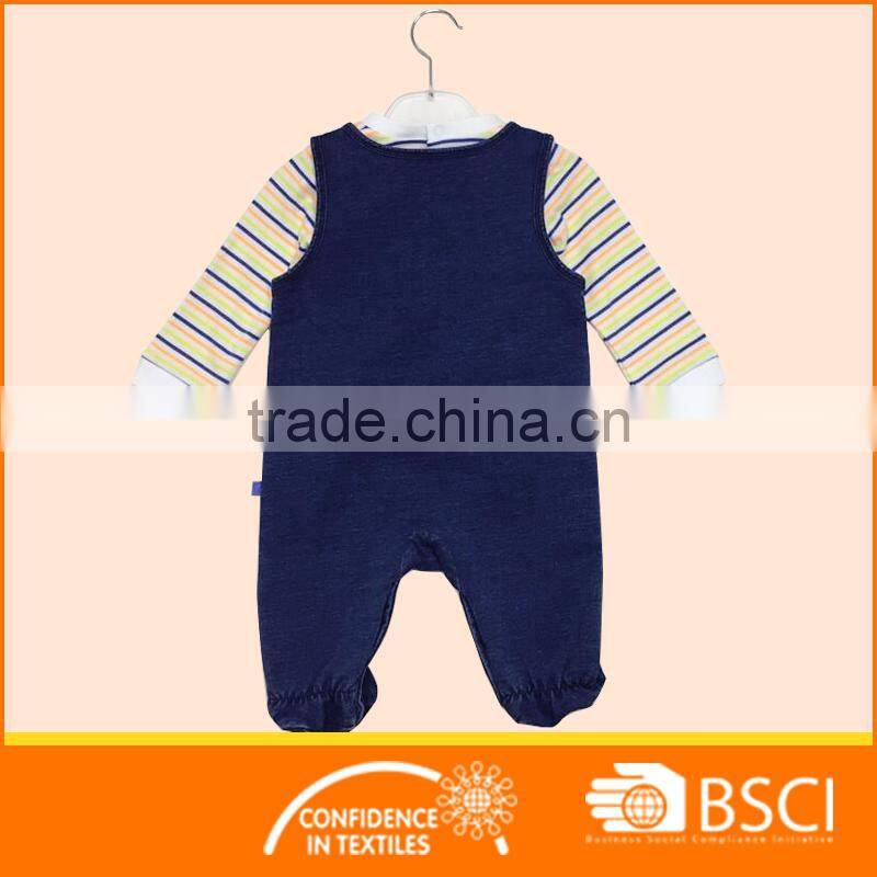 Baby Two Pieces Set T Shirt And Denim Overall Clothing