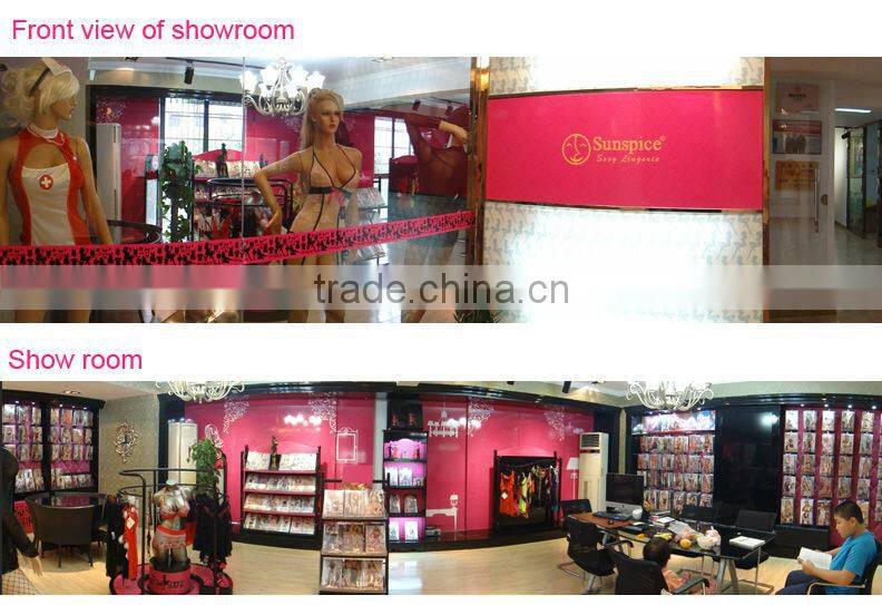 Sunspice Hot sale manufacturer Top quality guarantee mesh halter bow details sexy garter belts