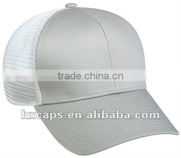 Blank two colors cotton twill mesh snapback baseball cap