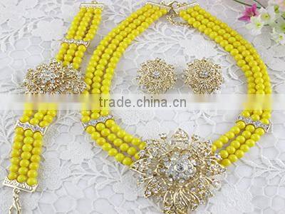 Promotional Custom Nigeria African Beads Jewelry Set BJ0005-1