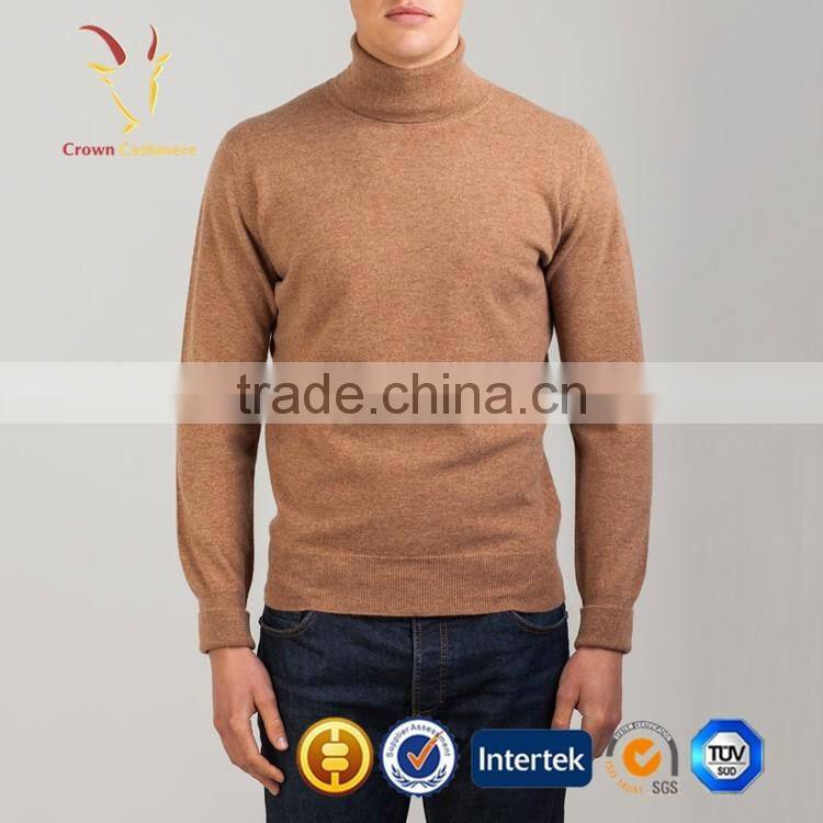 Turtle Neck Cotton Men Winter Sweater 2015