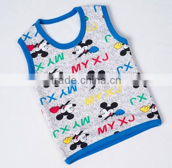 China Factory Custom Thick Kids Thermal Cotton Warm Tank Top