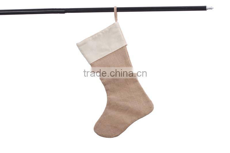 New style Burlap Personalized Christmas Stocking