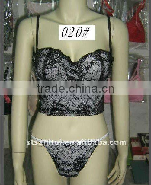 New design of ladies corset underwear body shaper ladies bustier lace corset 20#