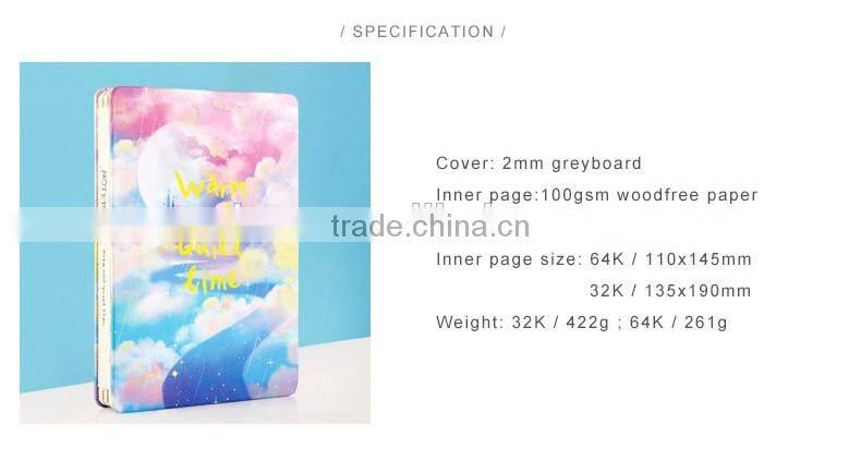 A6 hardcover planner custom section sewing flexible back diary notebook /sketch notepad /memo pad