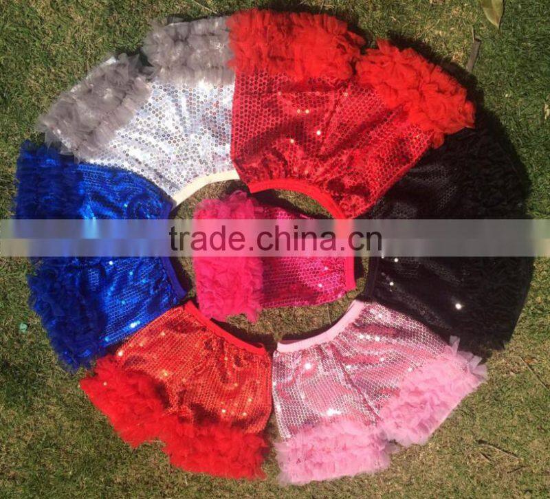 Hot sale toddler girls ruffle shorts baby girl children knit ruffle shorts