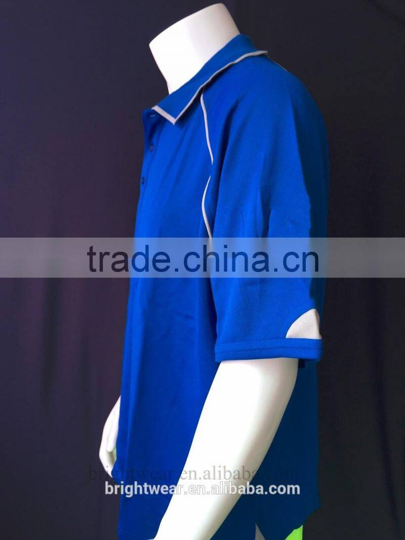 Contrast mens short sleeve 50% polyester 50% cotton cheap Australia polo shirt