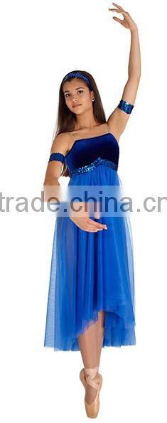 Hot for sale! Romantic woman velvet soft long ballet costumes performance ballet dress