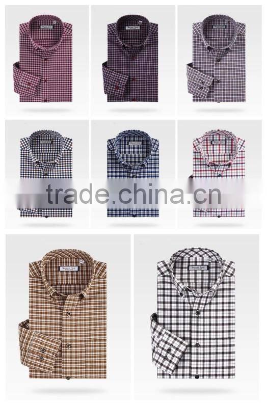 100%cotton non iron men plaid flannel shirt