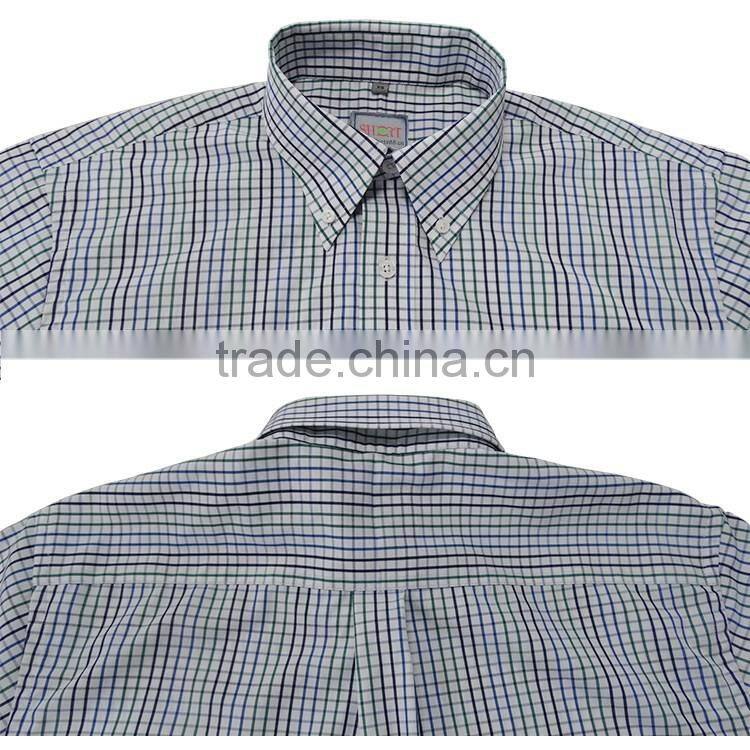 Turkish plaid fabric Men's dress shirt