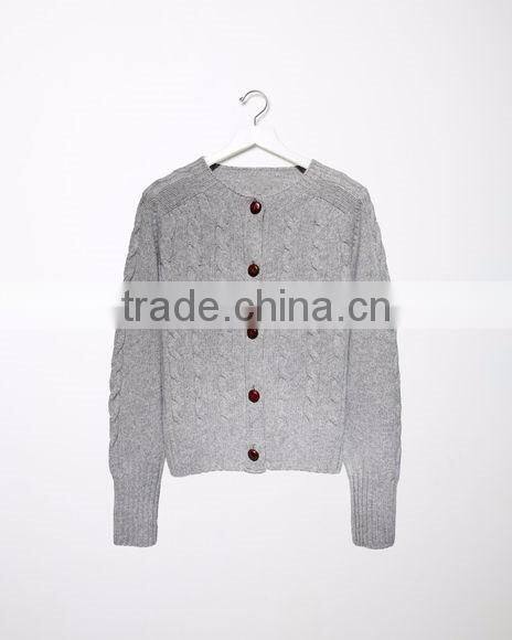 New Design Woolen Knitted Women Sweater Cardigan