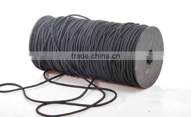 Black Rubber Elastic Rope