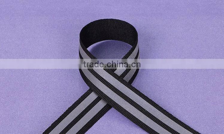 Cheap polyester printed reflective webbing strap sew on garment