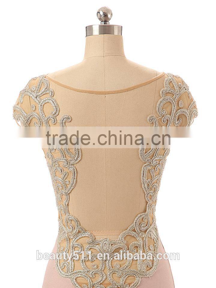 Elegant Lace Prom Dress Appliqued beaded Top A Line Tulle red short Evening Dress mini party dress 2017 ED46