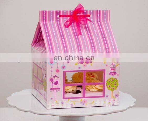 Just Arrival Pretty Pink House Cupcake Box