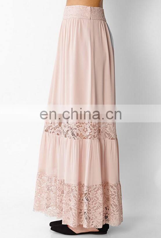 wholesale long skirt chiffon lace skirt latest skirt design pictures of long skirt new fashion lady maxi skirt