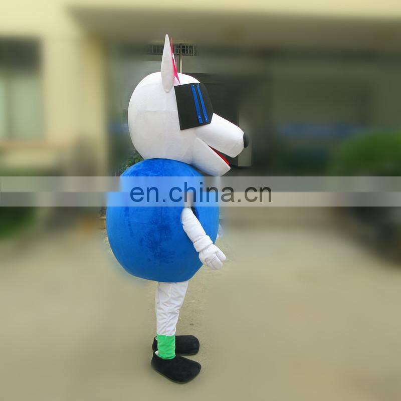 2017 popular OEM service animal adult glasses dog mascot costume